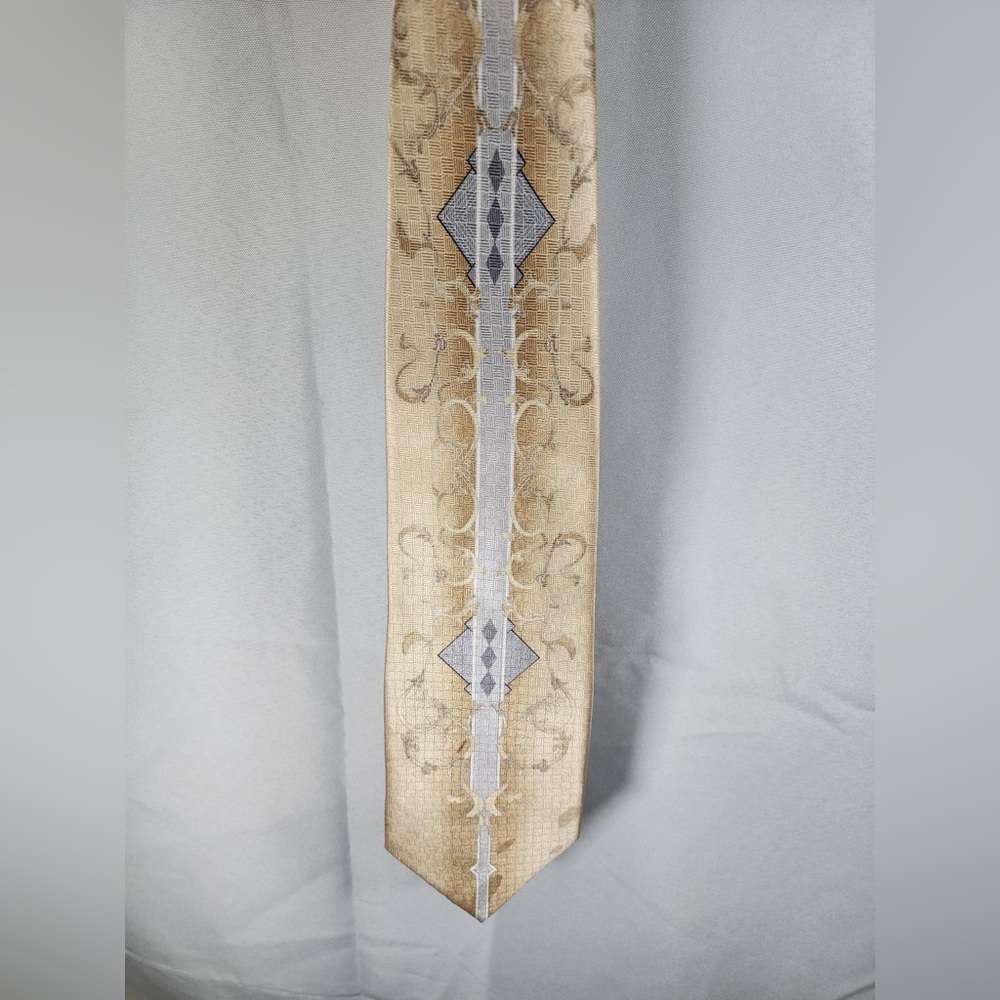 Giorgio Bissoni Gold 100% Silk Tie RN94964